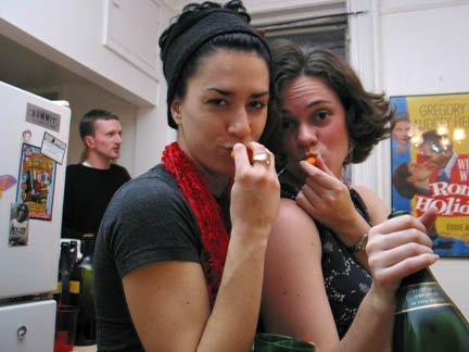 Lauren, Susan, and cheese balls