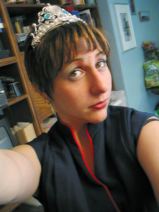 Deb Schwartz in her tiara