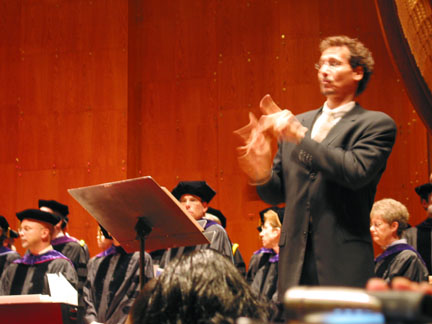 Funny Sign Language  on Dennis Zachary Schwartz Graduates From Law School   June 2004