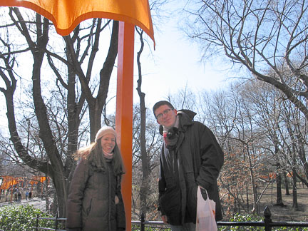 Alison Adleman & Brian in an overexposed photo