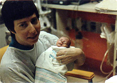 Judy Weiner and a tiny Jessie Beth Weiner