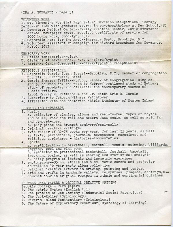Note the 'Religious Affiliations' section